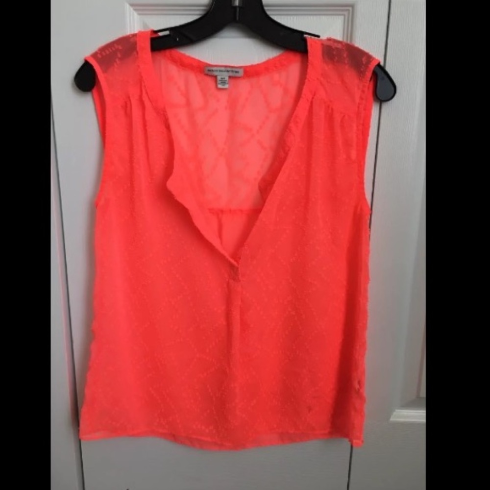 American Eagle Semi-Sheer Pink Blouse, size small